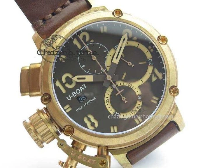 U-51 Chimera Bronzo 1:1 Best Edition Brown Dial On Brown Leather Strap A7750