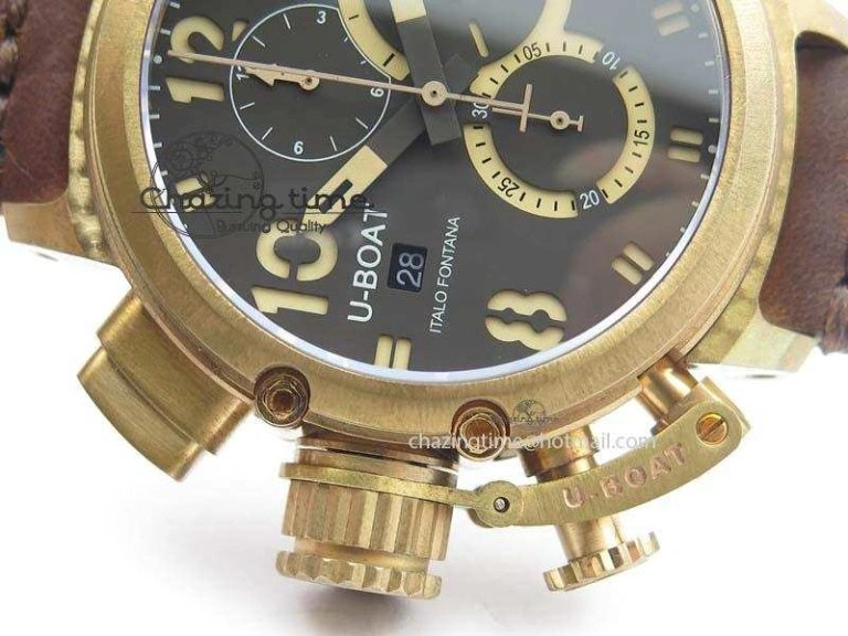 U-51 Chimera Bronzo 1:1 Best Edition Brown Dial On Brown Leather Strap A7750
