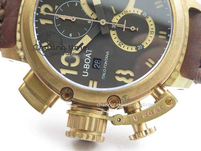 U-51 Chimera Bronzo 1:1 Best Edition Brown Dial On Brown Leather Strap A7750