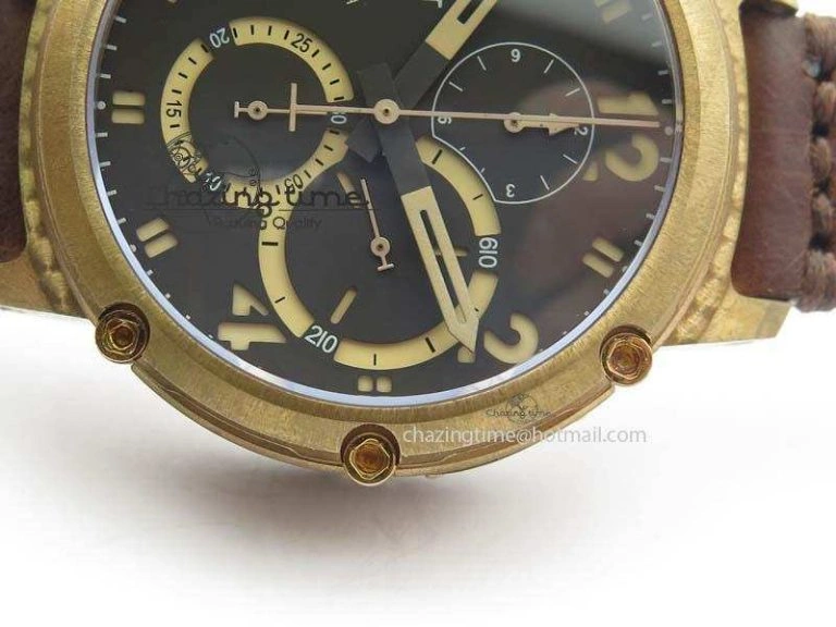 U-51 Chimera Bronzo 1:1 Best Edition Brown Dial On Brown Leather Strap A7750