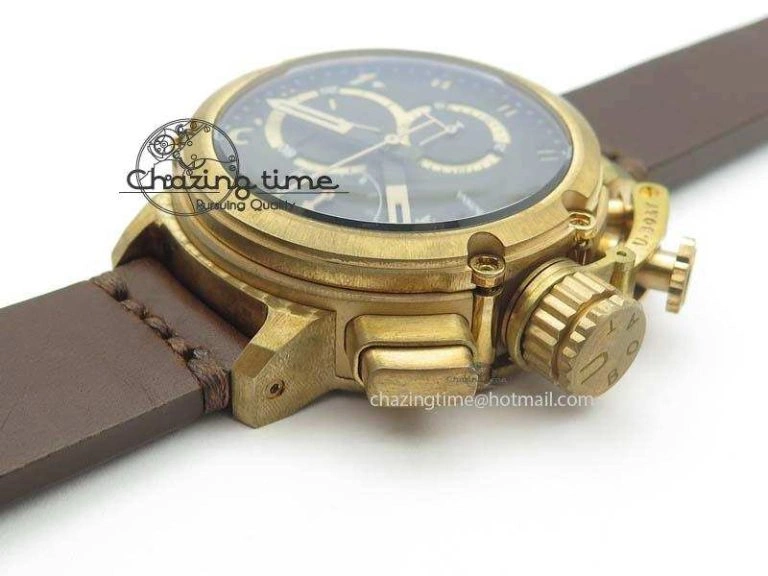 U-51 Chimera Bronzo 1:1 Best Edition Brown Dial On Brown Leather Strap A7750