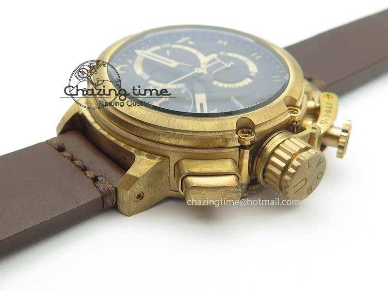 U-51 Chimera Bronzo 1:1 Best Edition Brown Dial On Brown Leather Strap A7750