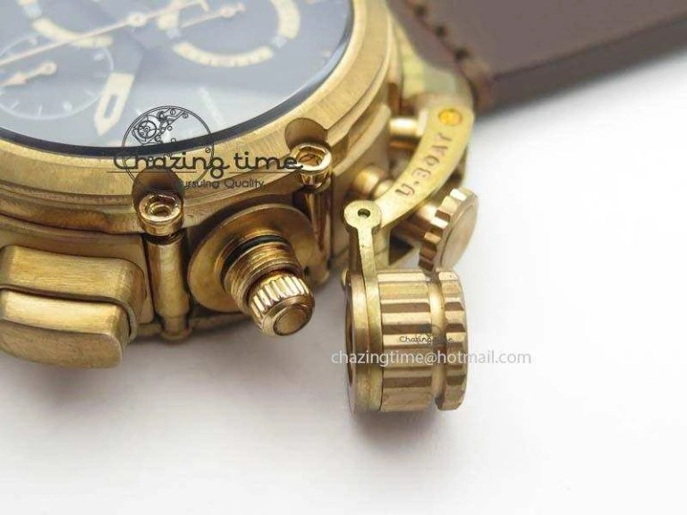 U-51 Chimera Bronzo 1:1 Best Edition Brown Dial On Brown Leather Strap A7750