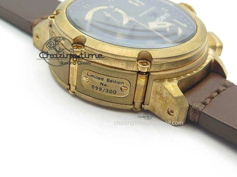 U-51 Chimera Bronzo 1:1 Best Edition Brown Dial On Brown Leather Strap A7750