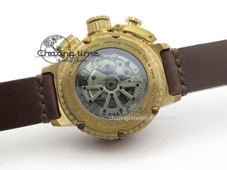 U-51 Chimera Bronzo 1:1 Best Edition Brown Dial On Brown Leather Strap A7750