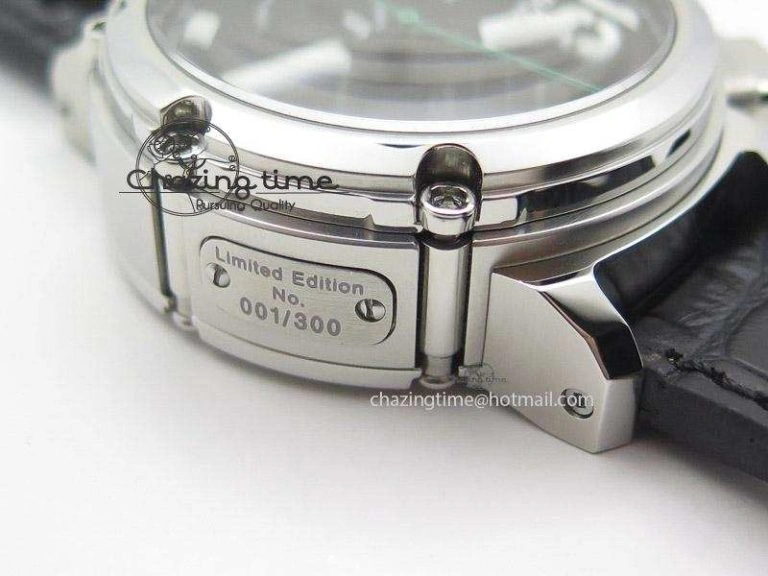 U-51 Chimera Watch Limited Edition Black Dial on Black Leather Strap A7750