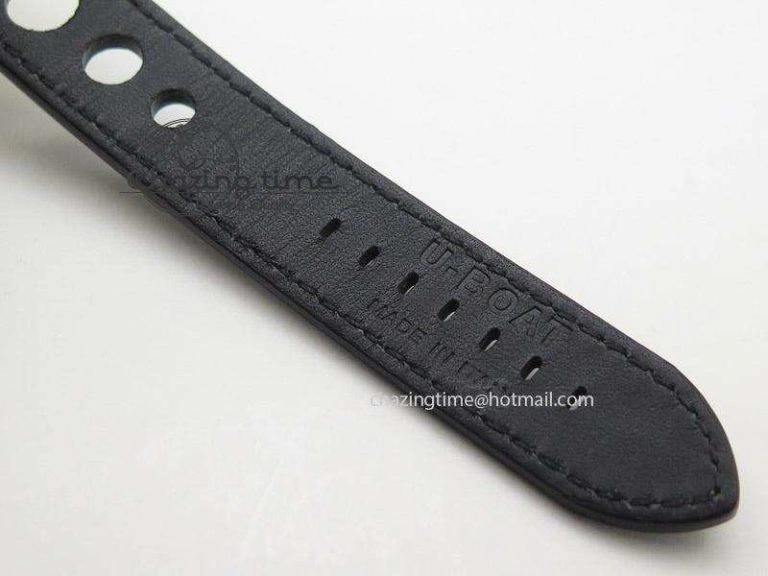 U-51 Chimera Watch Limited Edition SS YG Black Dial on Black Leather Strap A7750
