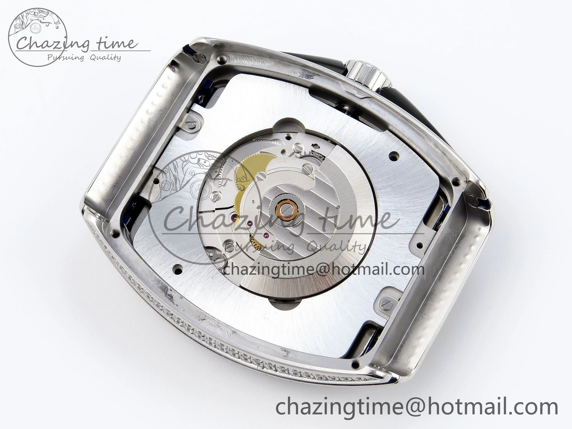 VANGUARD SS BLACK FULL DIAMONDS ABF BEST EDITION DIAMONDS BLUE DIAL ON DIAMONDS BRACELET A2824