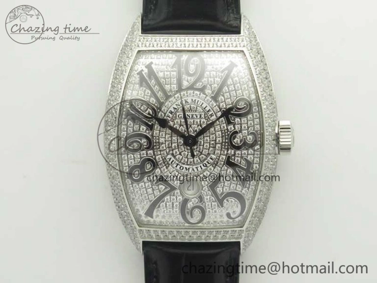 VANGUARD SS BLUE FULL DIAMONDS ABF BEST EDITION DIAMONDS BLUE DIAL ON DIAMONDS BRACELET A2824