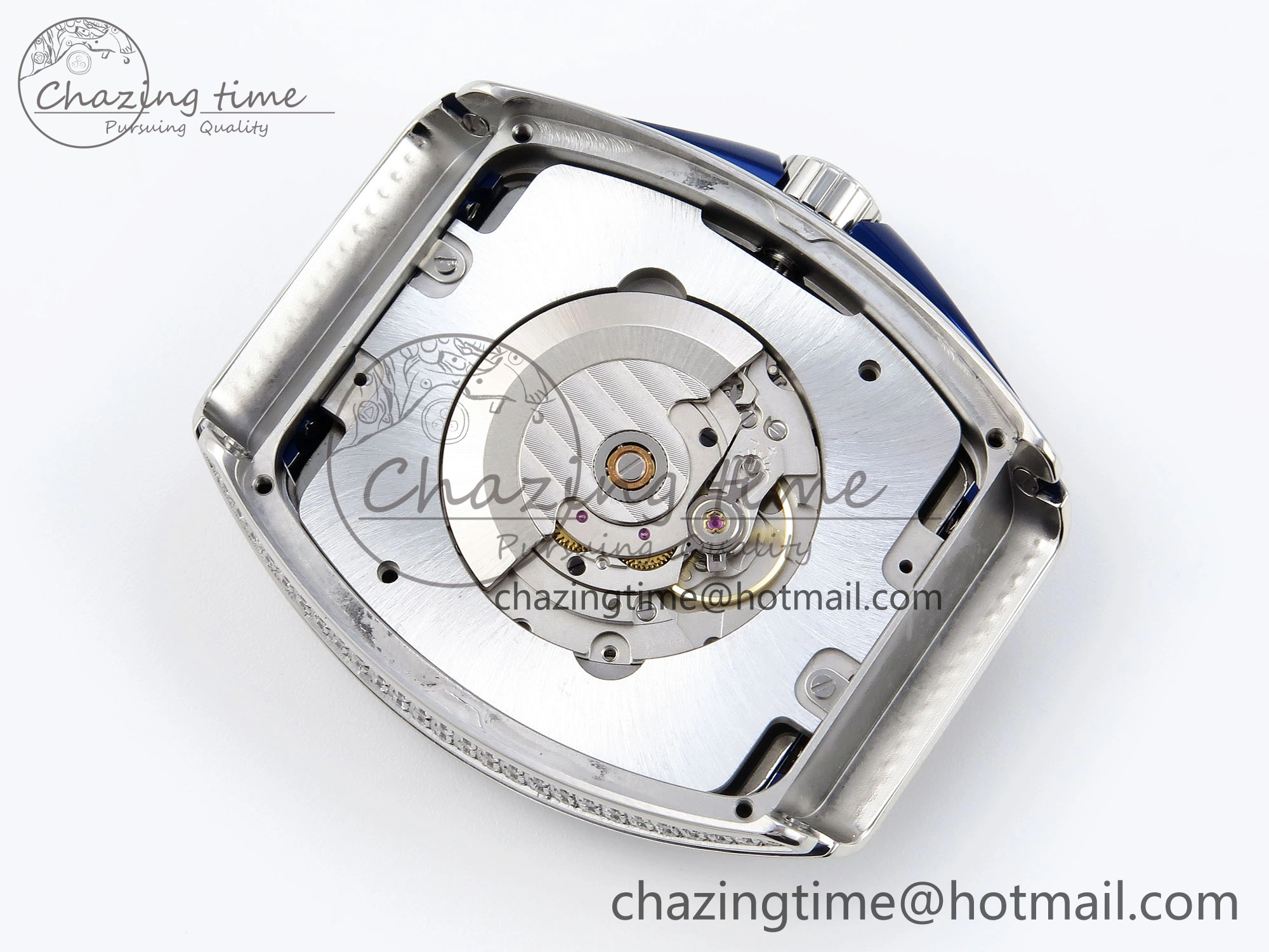 VANGUARD SS BLUE FULL DIAMONDS ABF BEST EDITION DIAMONDS BLUE DIAL ON DIAMONDS BRACELET A2824