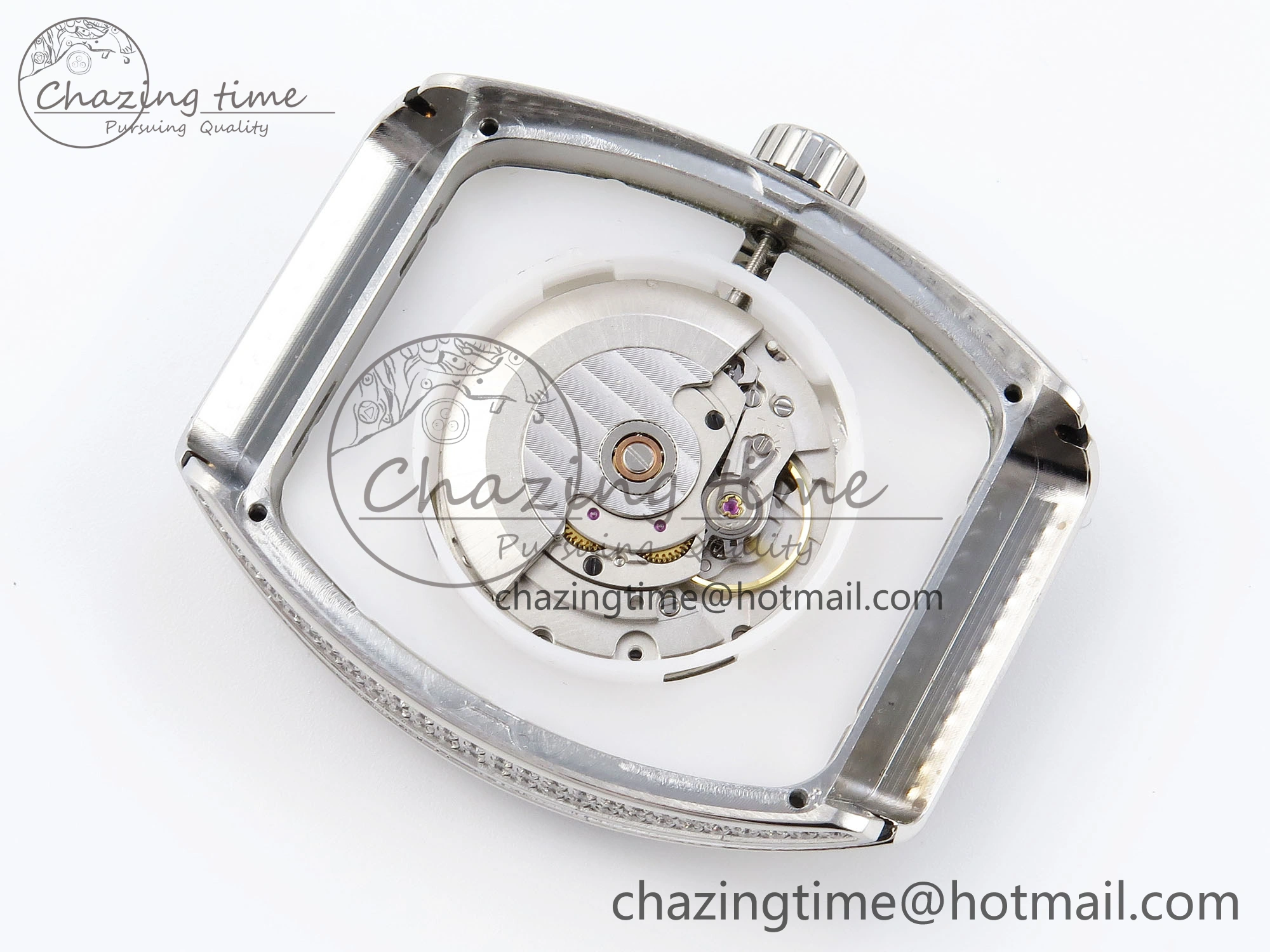 VANGUARD SS FULL DIAMONDS ABF BEST EDITION DIAMONDS WHITE DIAL ON DIAMONDS BRACELET A2824
