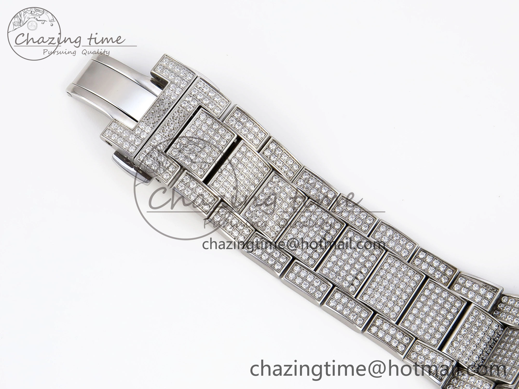 VANGUARD SS FULL DIAMONDS ABF BEST EDITION DIAMONDS WHITE DIAL ON DIAMONDS BRACELET A2824