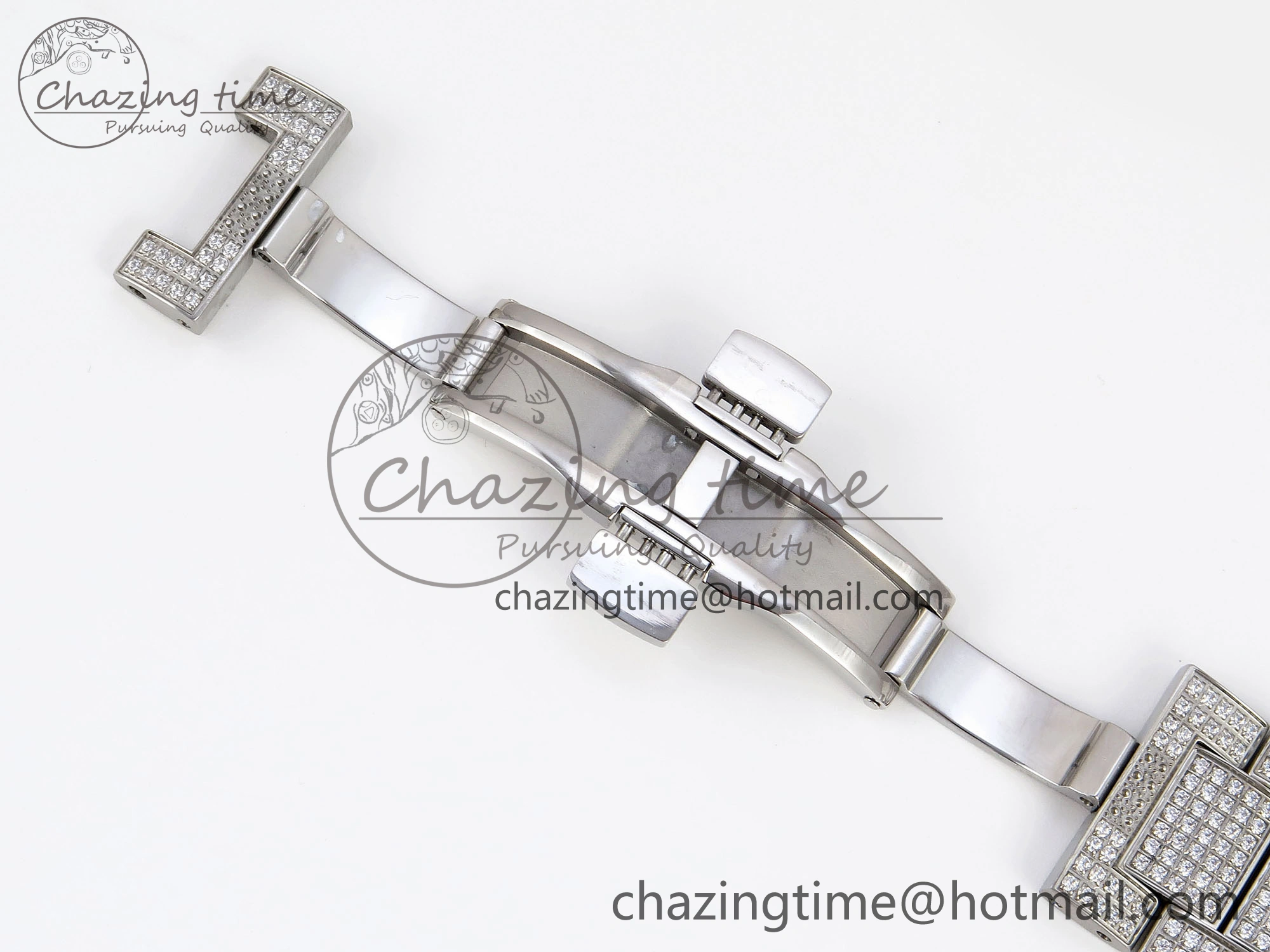 VANGUARD SS FULL DIAMONDS ABF BEST EDITION DIAMONDS WHITE DIAL ON DIAMONDS BRACELET A2824