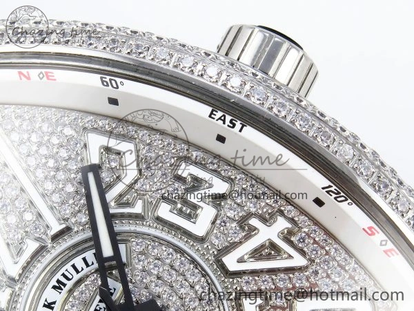 VANGUARD SS FULL DIAMONDS ABF BEST EDITION DIAMONDS WHITE DIAL ON DIAMONDS BRACELET A2824