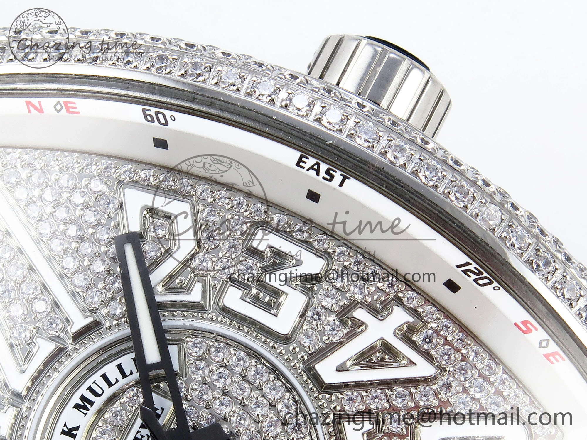 VANGUARD SS FULL DIAMONDS ABF BEST EDITION DIAMONDS WHITE DIAL ON DIAMONDS BRACELET A2824