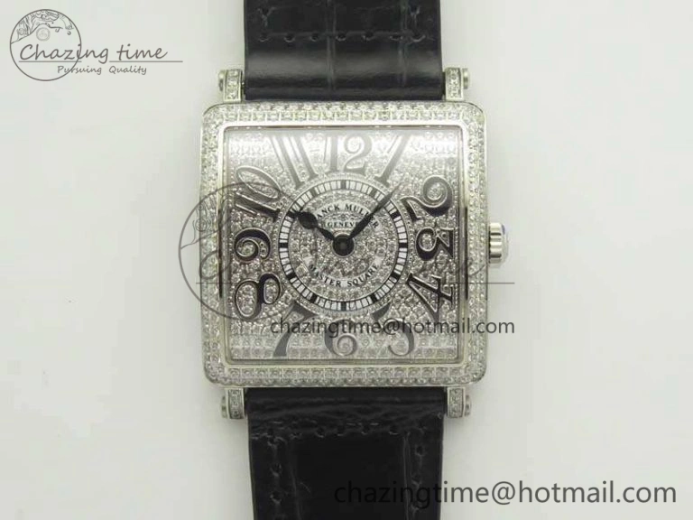 VANGUARD SS FULL DIAMONDS ABF BEST EDITION DIAMONDS WHITE DIAL ON DIAMONDS BRACELET A2824