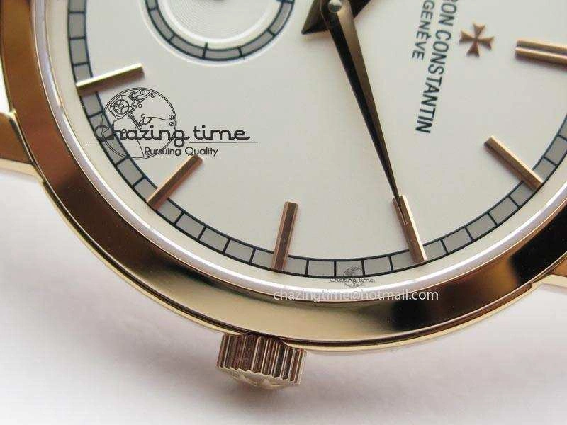 VC Sec@6 RG UT Best Edition White Dial Stick Markers On Brown Leather Strap