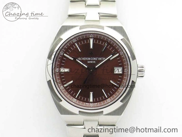 VC Sec@6 RG UT Best Edition White Dial Stick Markers On Brown Leather Strap