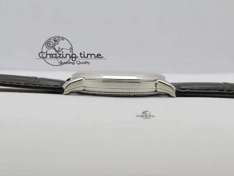VC Sec@6 SS UT Best Edition Gray Dial Sticks Markers On Black Leather Strap