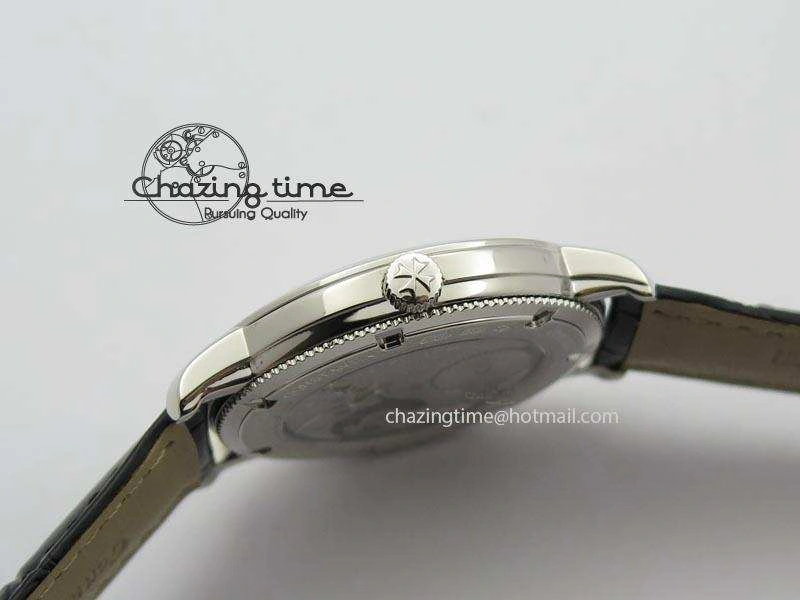 VC Sec@6 SS UT Best Edition Gray Dial Sticks Markers On Black Leather Strap