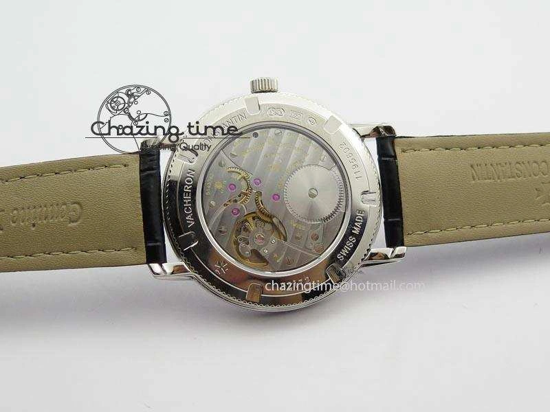 VC Sec@6 SS UT Best Edition Gray Dial Sticks Markers On Black Leather Strap