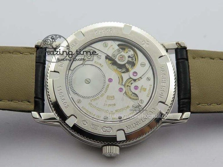 VC Sec@6 SS UT Best Edition Gray Dial Sticks Markers On Black Leather Strap