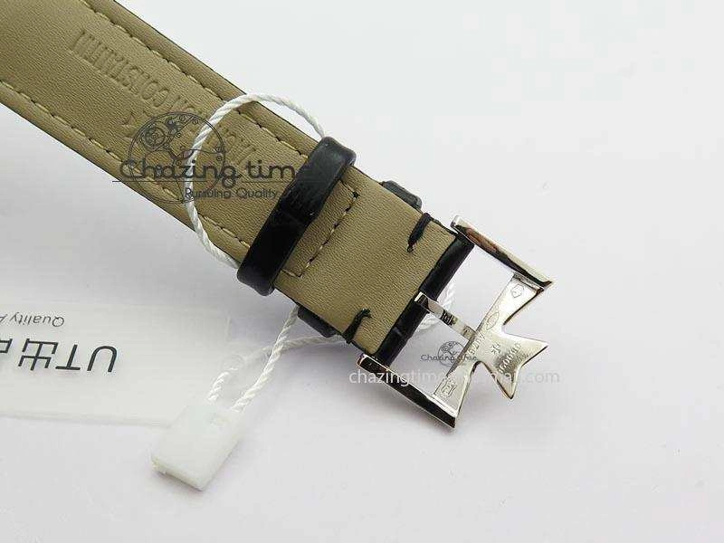 VC Sec@6 SS UT Best Edition Gray Dial Sticks Markers On Black Leather Strap