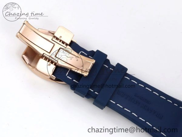 Vanguard Chrono RG ABF 1:1 Best Edition Blue Dial Full Diamonds on Blue Leather Strap A7750