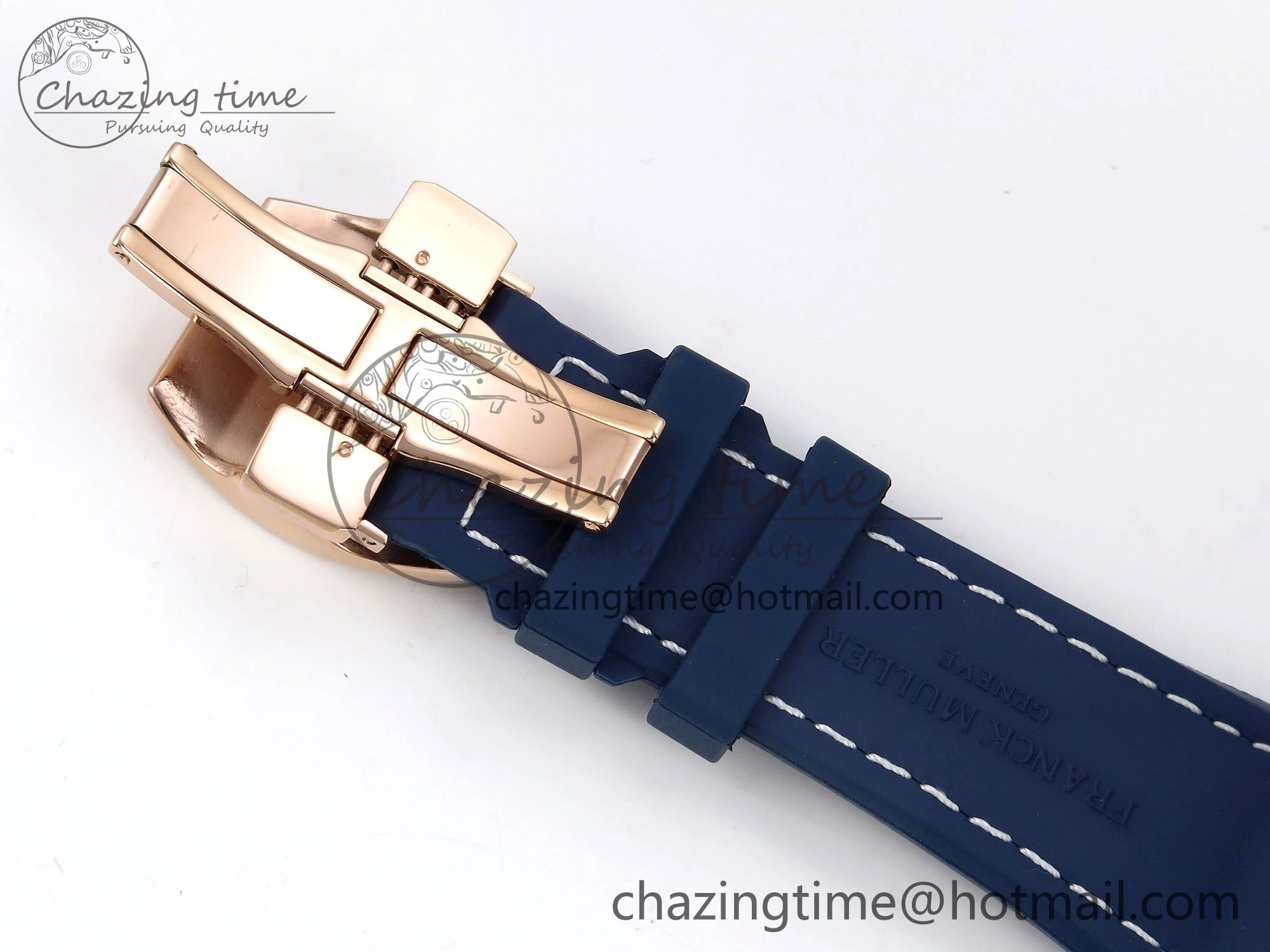 Vanguard Chrono RG ABF 1:1 Best Edition Blue Dial Full Diamonds on Blue Leather Strap A7750