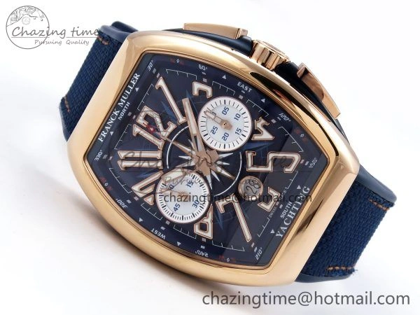 Vanguard Chrono RG ABF 1:1 Best Edition Blue Dial on Blue Nylon Strap A7750