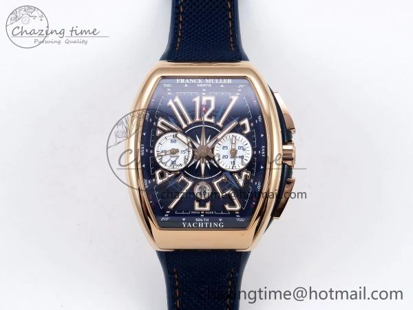 Vanguard Chrono RG ABF 1:1 Best Edition Blue Dial on Blue Nylon Strap A7750