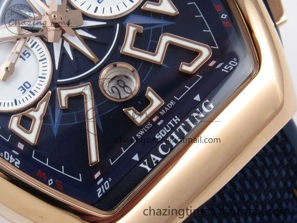 Vanguard Chrono RG ABF 1:1 Best Edition Blue Dial on Blue Nylon Strap A7750