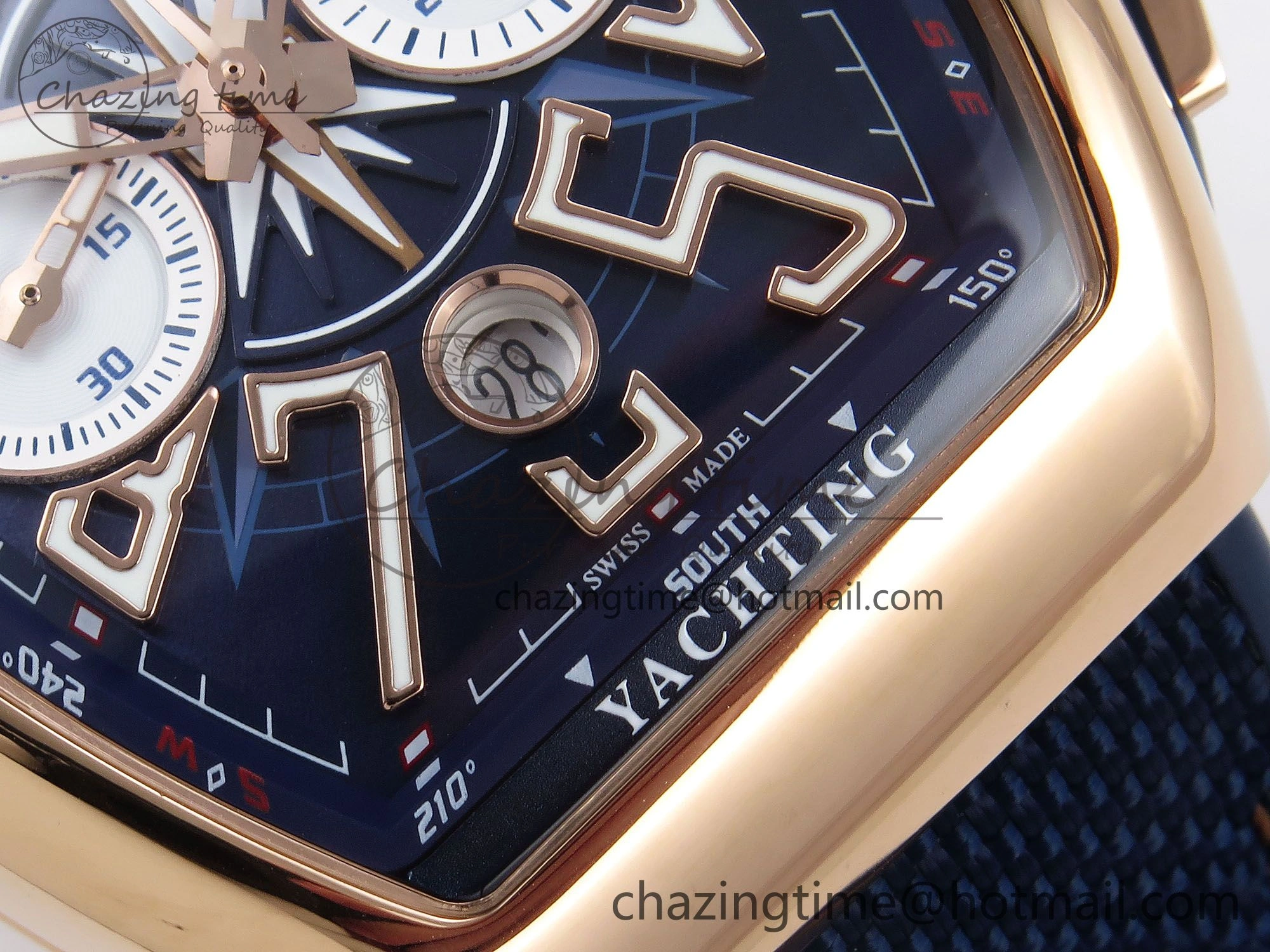 Vanguard Chrono RG ABF 1:1 Best Edition Blue Dial on Blue Nylon Strap A7750