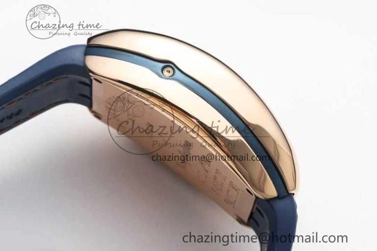 Vanguard Chrono RG ABF 1:1 Best Edition Blue Textured Dial on Blue Nylon Strap A7750