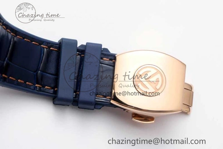 Vanguard Chrono RG ABF 1:1 Best Edition Blue Textured Dial on Blue Nylon Strap A7750
