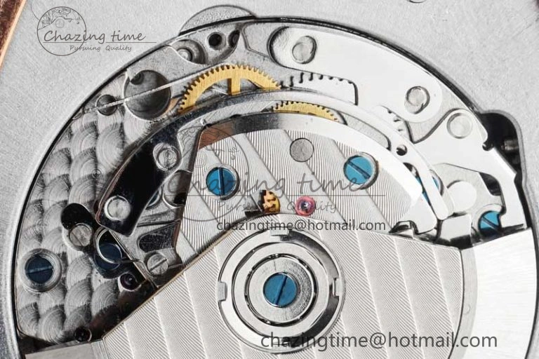 Vanguard Chrono RG ABF 1:1 Best Edition Diamonds Bezel Blue Textured Dial on Blue Nylon Strap A7750