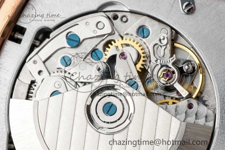 Vanguard Chrono RG ABF 1:1 Best Edition Diamonds Bezel Blue Textured Dial on Blue Nylon Strap A7750