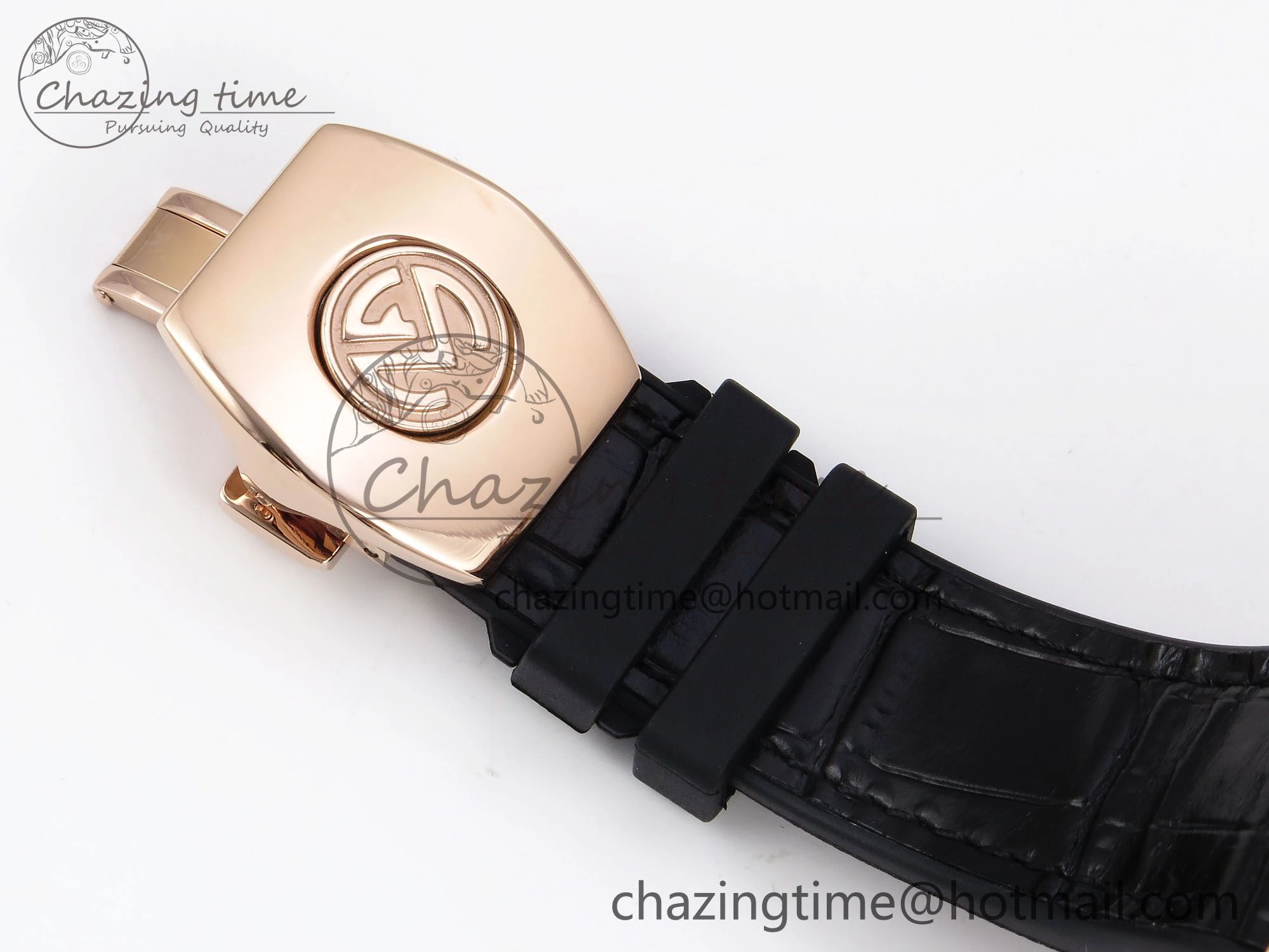 Vanguard Chrono RG Diamonds ABF 1:1 Best Edition Black Dial on Black Leather Strap A7750