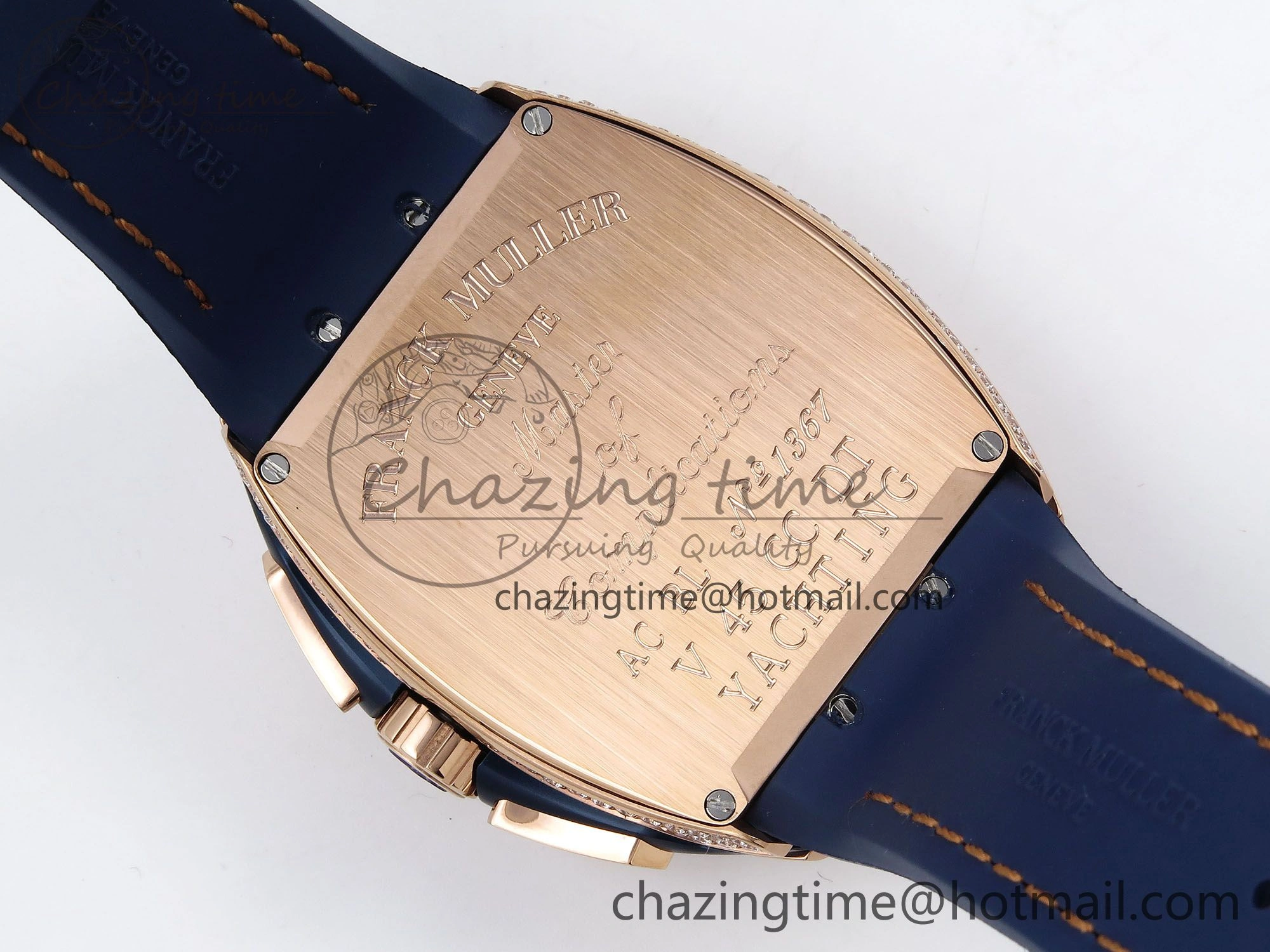 Vanguard Chrono RG Diamonds ABF 1:1 Best Edition Blue Dial on Blue Nylon Strap A7750