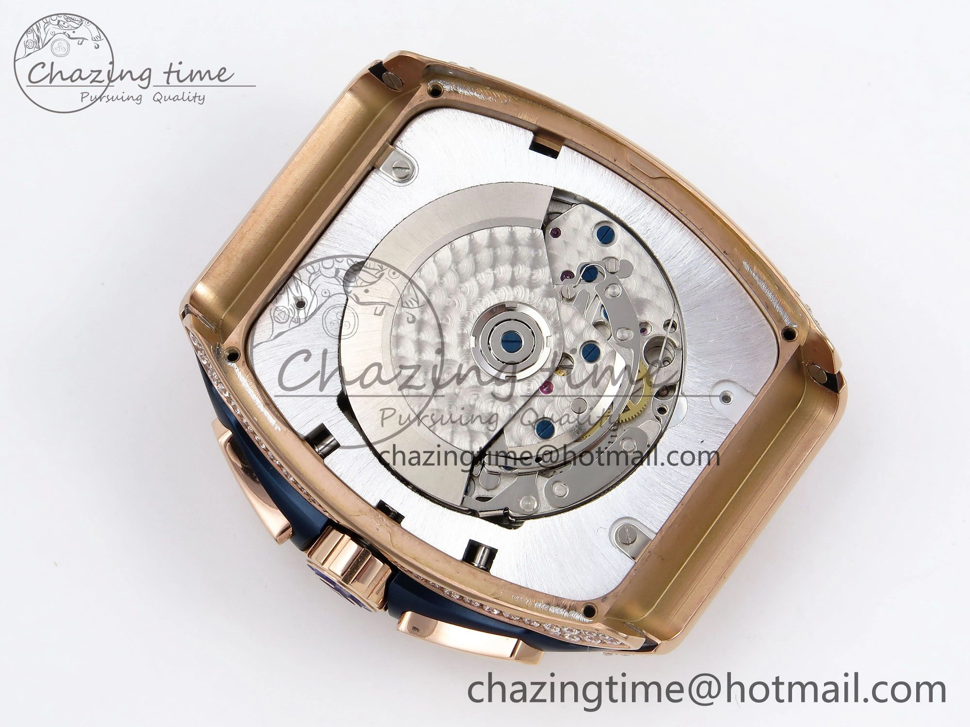 Vanguard Chrono RG Diamonds ABF 1:1 Best Edition Blue Dial on Blue Nylon Strap A7750