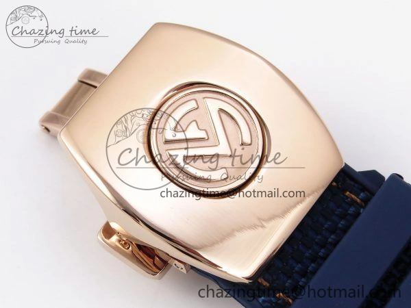 Vanguard Chrono RG Diamonds ABF 1:1 Best Edition Blue Dial on Blue Nylon Strap A7750