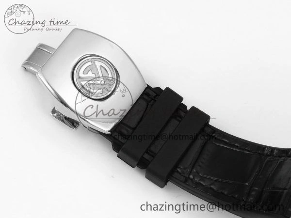 Vanguard Chrono SS ABF 1:1 Best Edition Black Dial on Black Leather Strap A7750