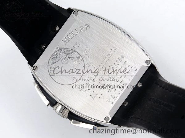 Vanguard Chrono SS ABF 1:1 Best Edition Black Dial on Black Leather Strap A7750