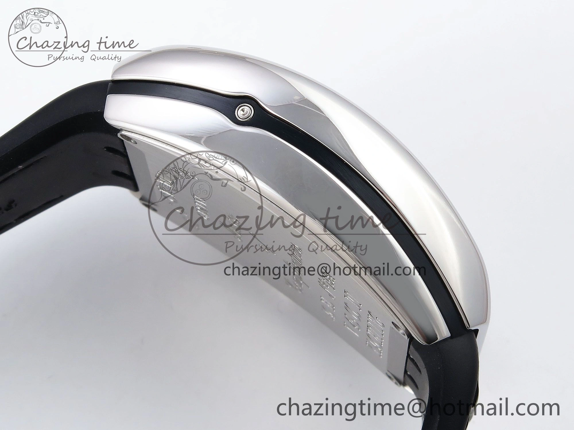 Vanguard Chrono SS ABF 1:1 Best Edition Black Dial on Black Leather Strap A7750