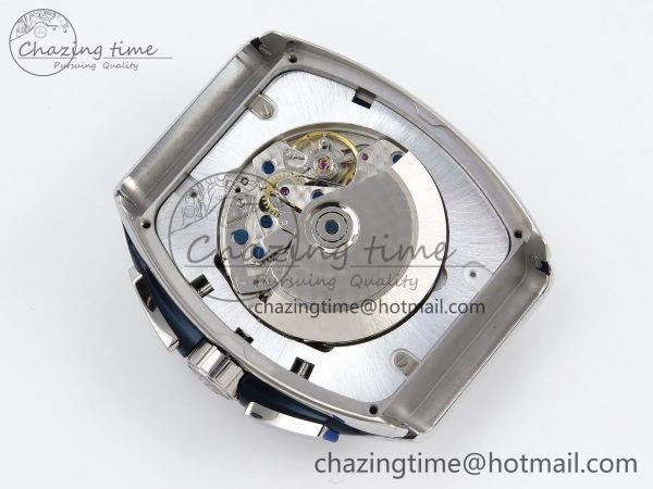 Vanguard Chrono SS ABF 1:1 Best Edition Blue Dial on Blue Leather Strap A7750