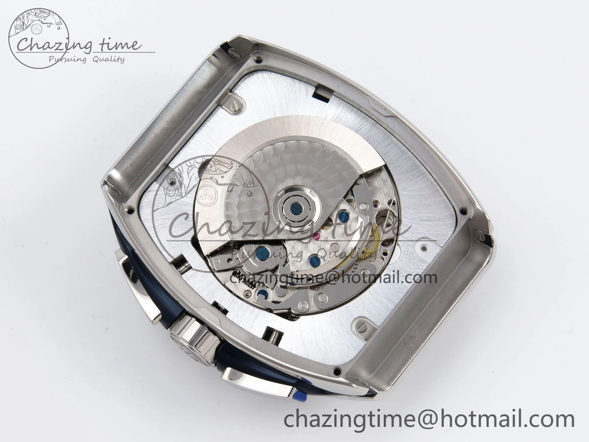 Vanguard Chrono SS ABF 1:1 Best Edition Blue Dial on Blue Leather Strap A7750