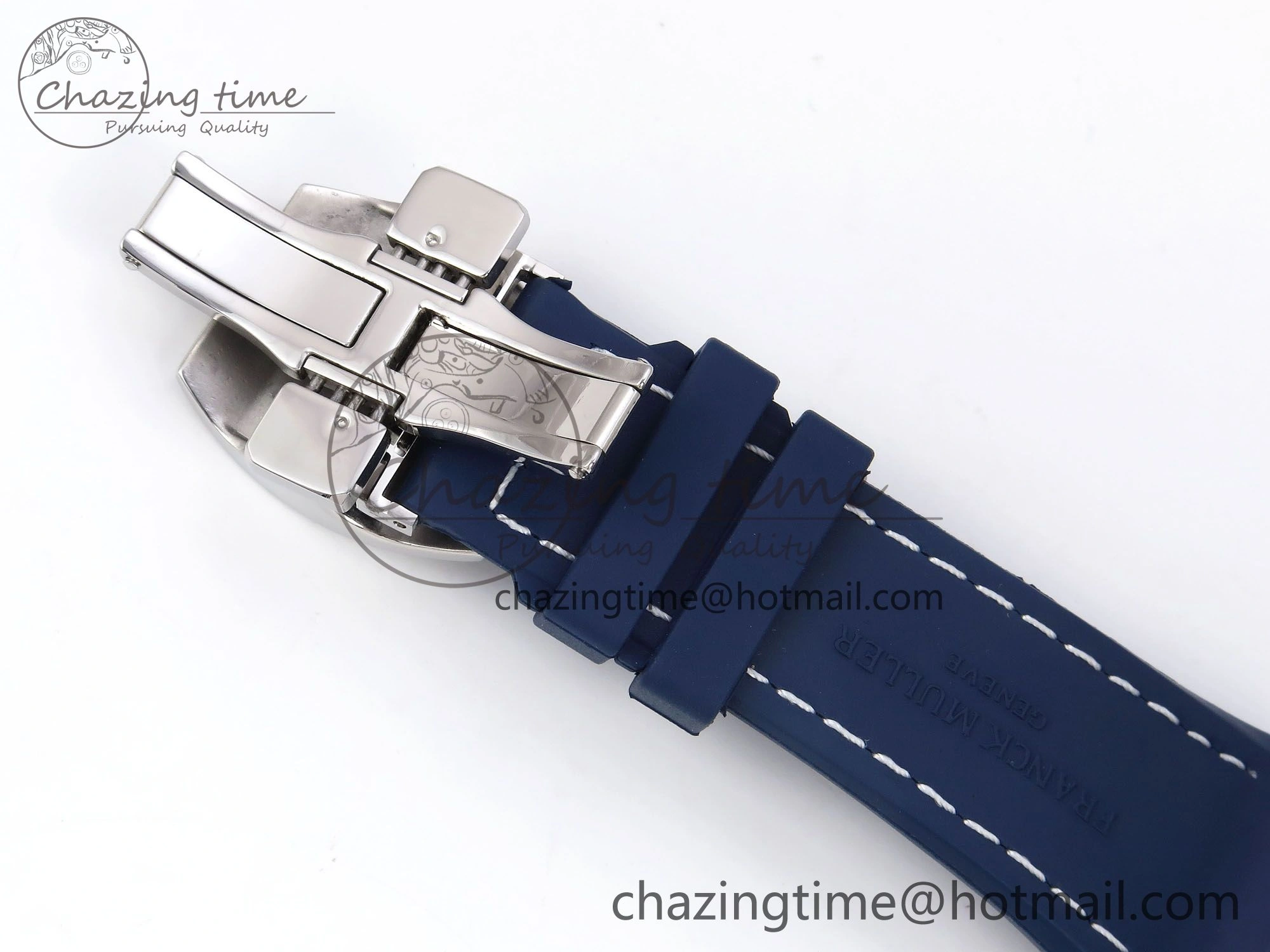 Vanguard Chrono SS ABF 1:1 Best Edition Blue Dial on Blue Leather Strap A7750