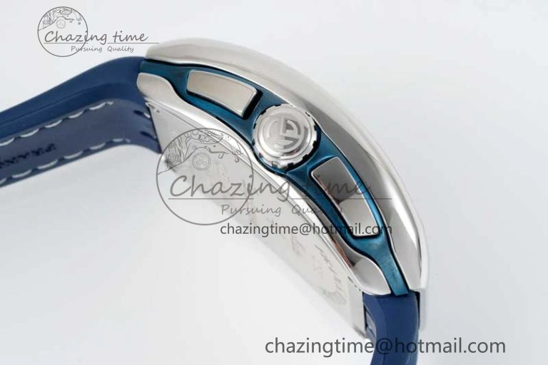 Vanguard Chrono SS ABF 1:1 Best Edition Blue Textured Dial on Blue Nylon Strap A7750