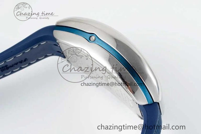 Vanguard Chrono SS ABF 1:1 Best Edition Blue Textured Dial on Blue Nylon Strap A7750
