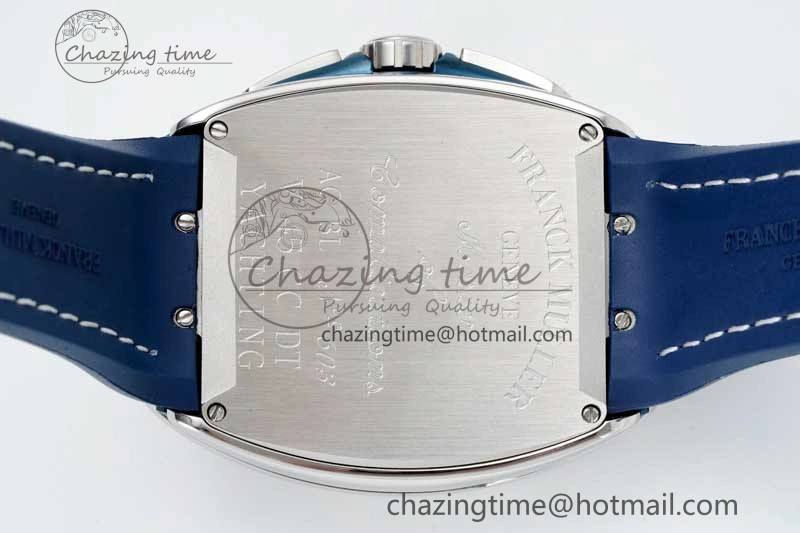 Vanguard Chrono SS ABF 1:1 Best Edition Blue Textured Dial on Blue Nylon Strap A7750